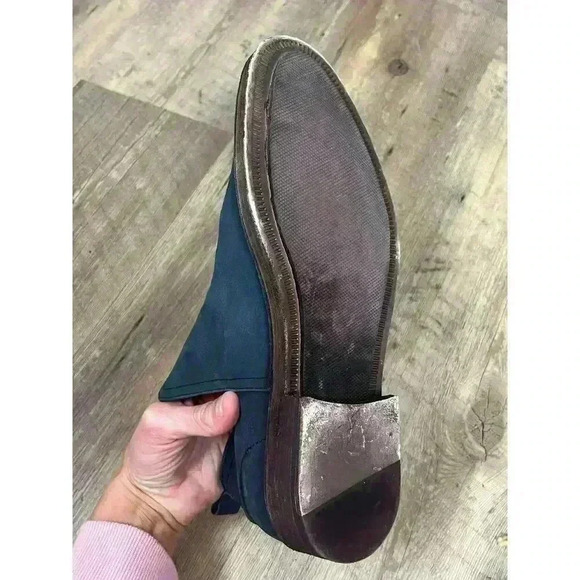 Charleston Shoe Company Federal Ankle Boots Blue Leather Suede Women's 7 - Picture 9 of 13